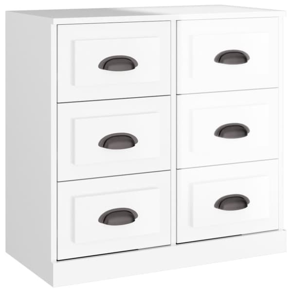 skænk 70x35,5x67,5 cm konstrueret træ hvid højglans
