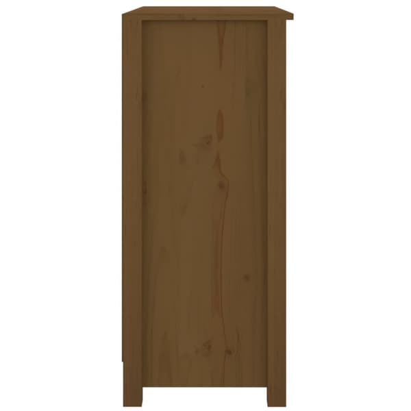 skænk 70x35x80 cm massivt fyrretræ gyldenbrun