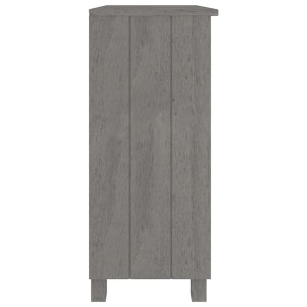 skænk HAMAR 85x35x80 cm massivt fyrretræ lysegrå
