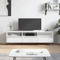 Miniatyrbillede 1 af 10: tv-bord 150x30x44,5 cm konstrueret træ hvid