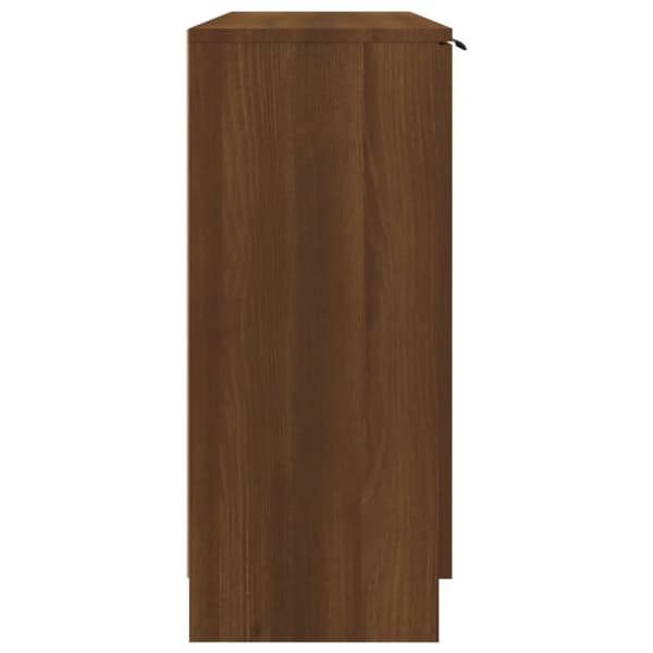 skænk 90,5x30x70 cm konstrueret træ brun egetræsfarve