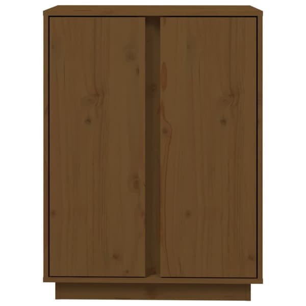 skænk 60x35x80 cm massivt fyrretræ gyldenbrun