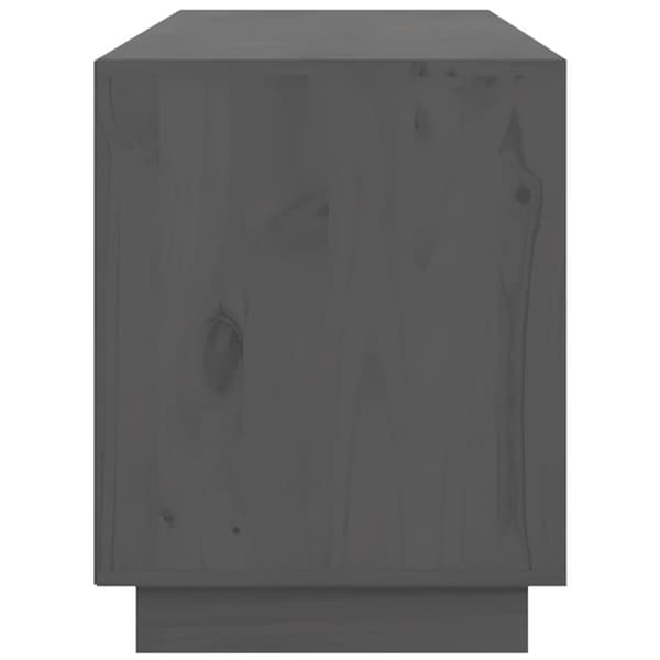 Tv-bänk grå 176x37x47,5 cm massiv furu