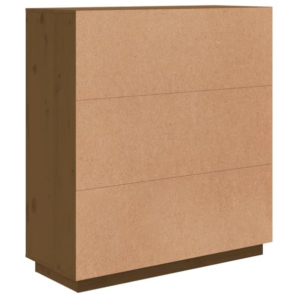 højskab 100x40x108,5 cm massivt fyrretræ gyldenbrun