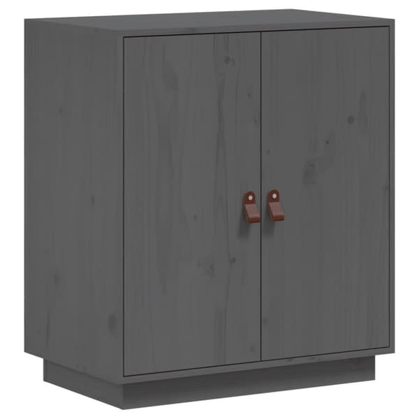 skænk 65,5x40x75 cm massivt fyrretræ grå