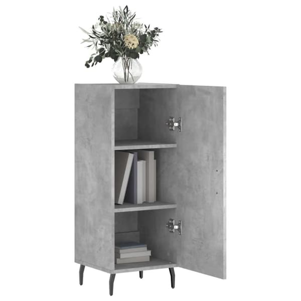 skænk 34,5x34x90 cm konstrueret træ betongrå