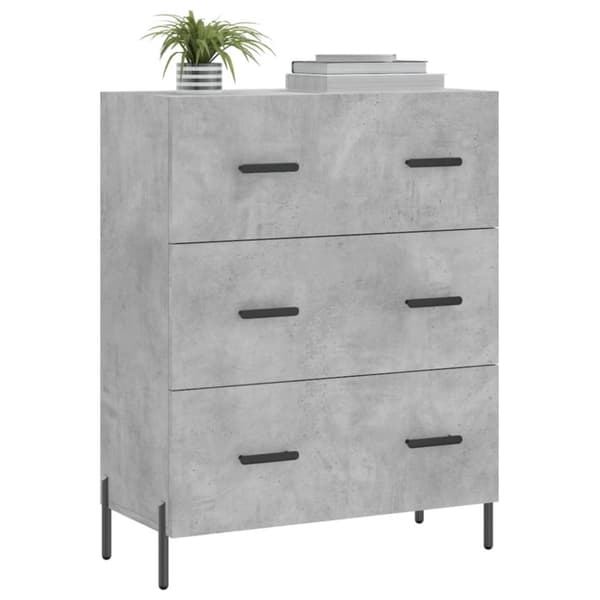 Senkki betoninharmaa 69,5x34x90 cm tekninen puu