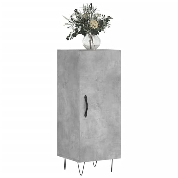 Skåp betonggrå 34,5x34x90 cm konstruerat trä