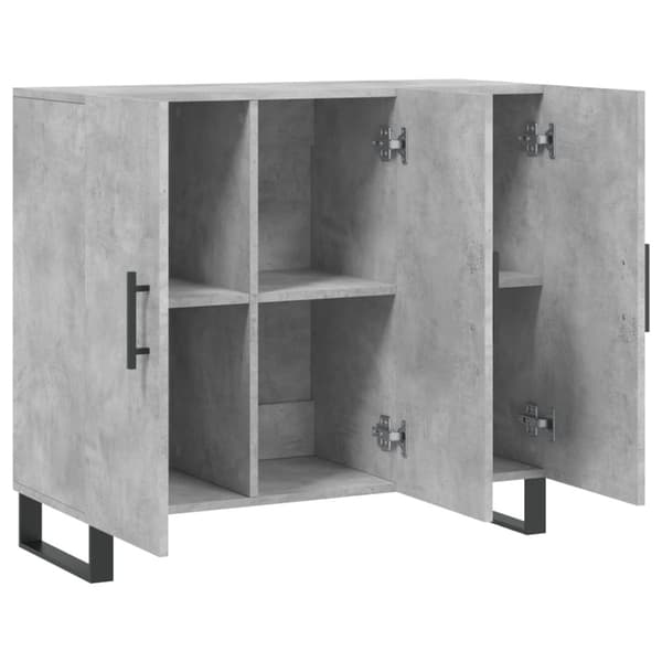 skab 90x34x80 cm konstrueret træ betongrå