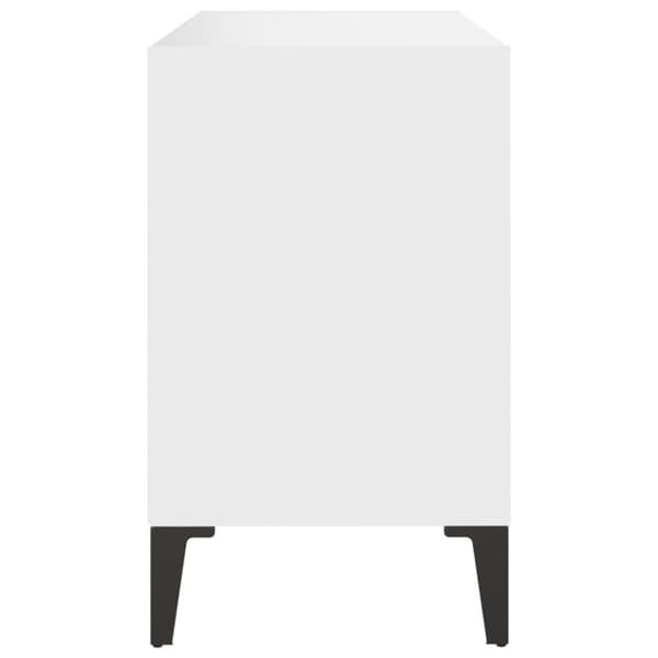 TV-bänk med metallben vit 69,5x30x50 cm