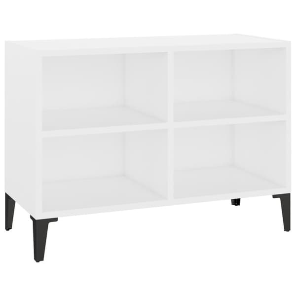 TV-bänk med metallben vit 69,5x30x50 cm