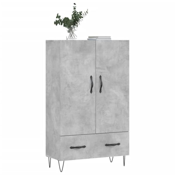 skab 69,5x31x115 cm konstrueret træ betongrå
