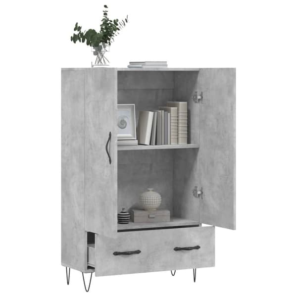 skab 69,5x31x115 cm konstrueret træ betongrå