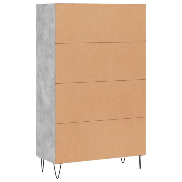 skab 69,5x31x115 cm konstrueret træ betongrå