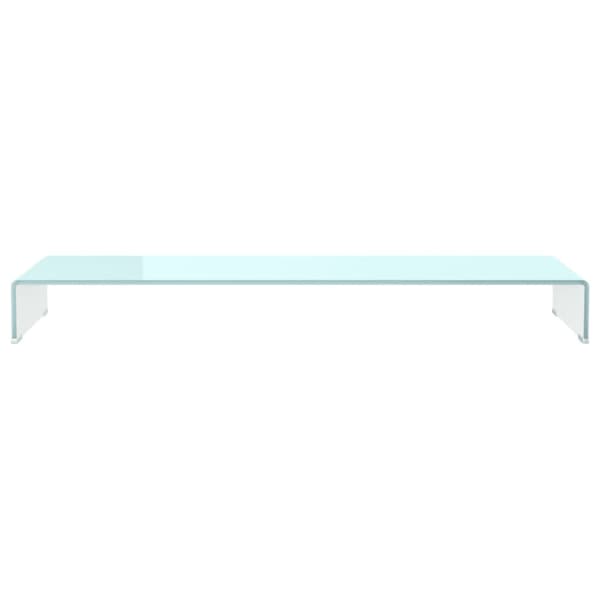 tv-stativ/skærmforhøjer 120x30x13 cm glas grøn