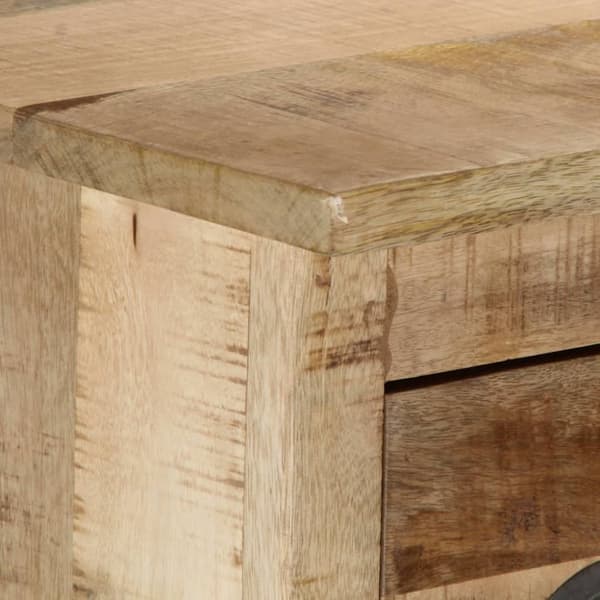 skænk 140x38x90 cm massivt mangotræ