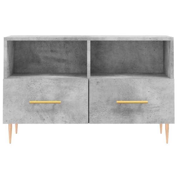 Tv-bänk betonggrå 80x36x50 cm konstruerat trä