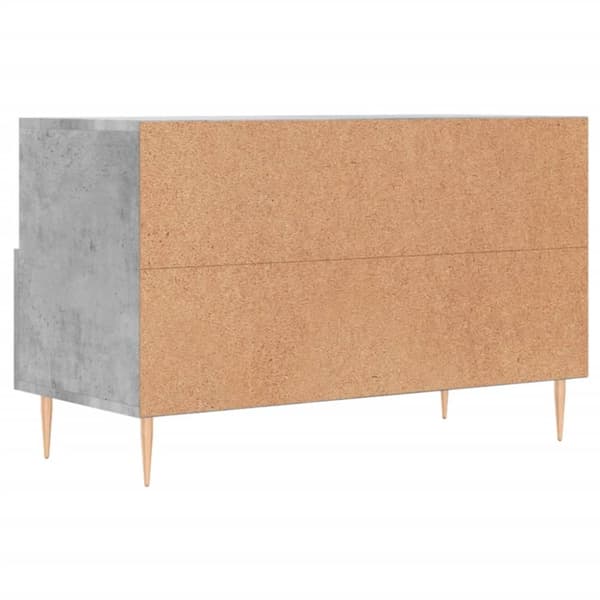 Tv-bänk betonggrå 80x36x50 cm konstruerat trä