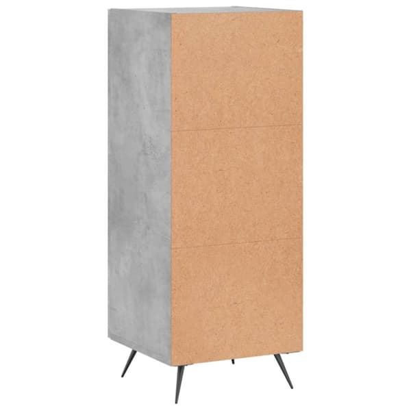 skænk 34,5x34x90 cm konstrueret træ betongrå