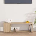 Miniatyrbild 5 av 8: Tv-bänk sonoma-ek 100x24x32 cm konstruerat trä