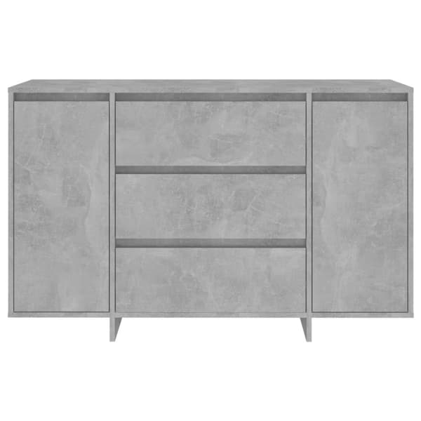 Skänk med 3 lådor betonggrå 120x41x75 cm konstruerat trä