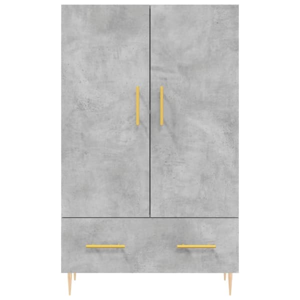Kaappi betoninharmaa 69,5x31x115 cm tekninen puu