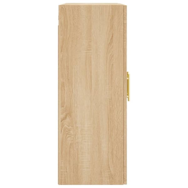 væghængt skab 69,5x34x90 cm konstrueret træ sonoma-eg