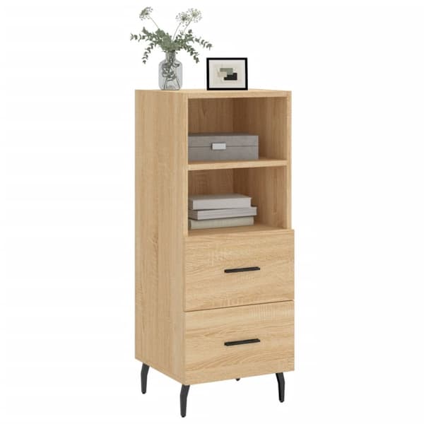 skænk 34,5x34x90 cm konstrueret træ sonoma-eg
