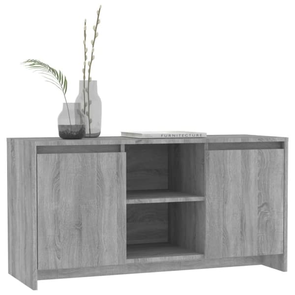 TV-taso harmaa Sonoma 102x37,5x52,5 cm tekninen puu