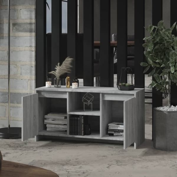 TV-taso harmaa Sonoma 102x37,5x52,5 cm tekninen puu