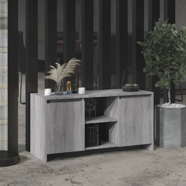 TV-taso harmaa Sonoma 102x37,5x52,5 cm tekninen puu