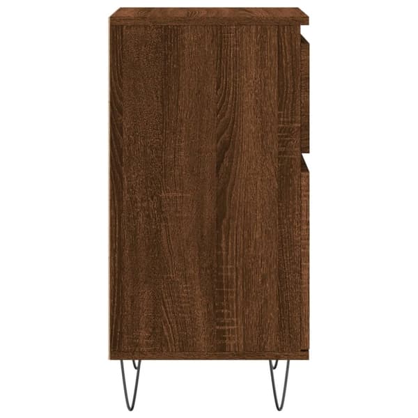 skænke 2 stk. 40x35x70 cm konstrueret træ brun egetræsfarve
