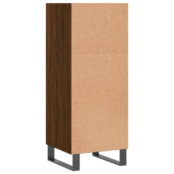 Senkki ruskea tammi 34,5x32,5x90 cm tekninen puu