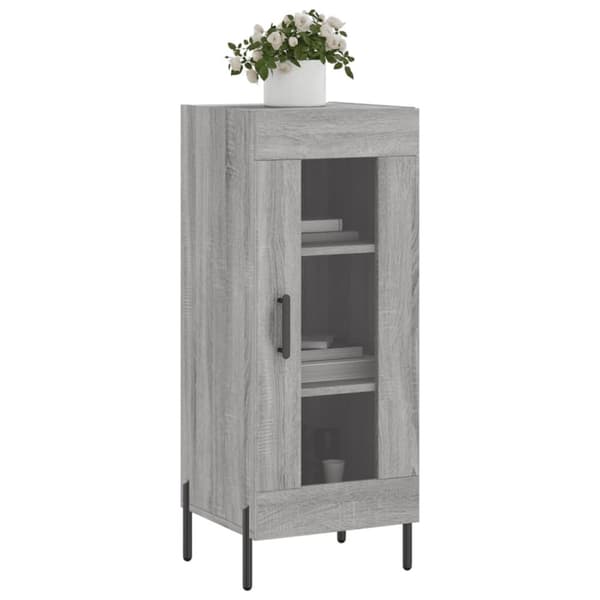 skænk 34,5x34x90 cm konstrueret træ grå sonoma-eg