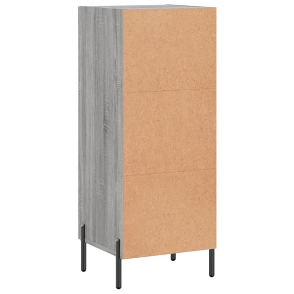 skænk 34,5x34x90 cm konstrueret træ grå sonoma-eg
