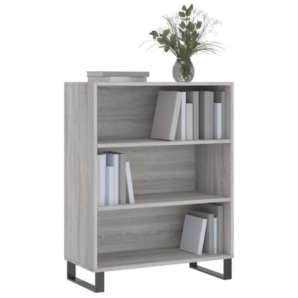 skab 69,5x32,5x90 cm konstrueret træ grå sonoma-eg