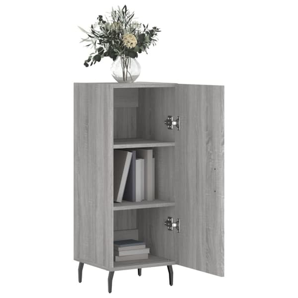skænk 34,5x34x90 cm konstrueret træ grå sonoma-eg