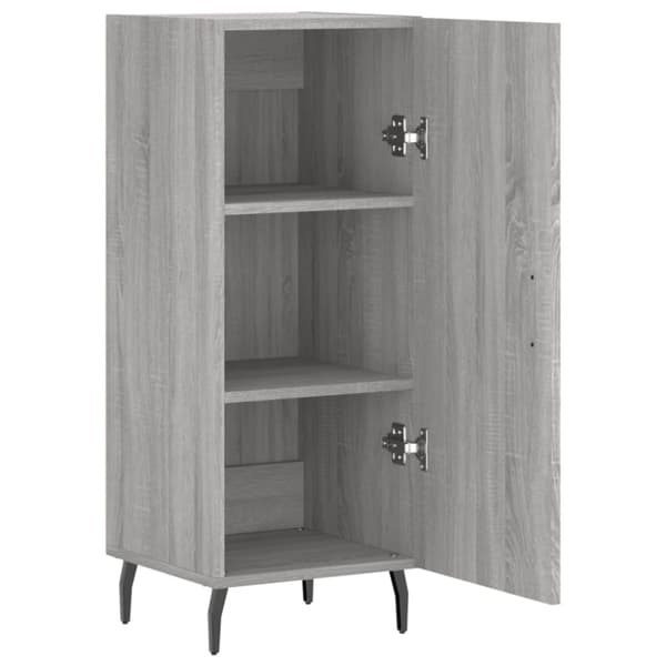 skænk 34,5x34x90 cm konstrueret træ grå sonoma-eg