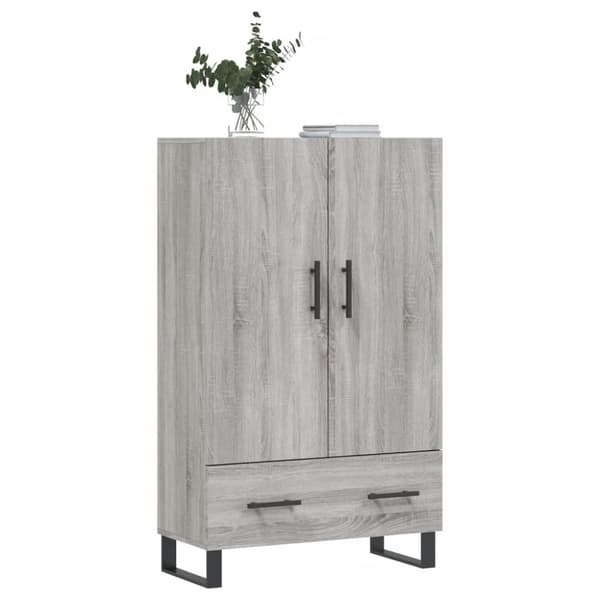 skab 69,5x31x115 cm konstrueret træ grå sonoma-eg