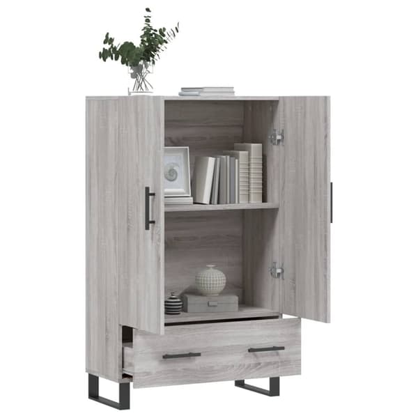 skab 69,5x31x115 cm konstrueret træ grå sonoma-eg