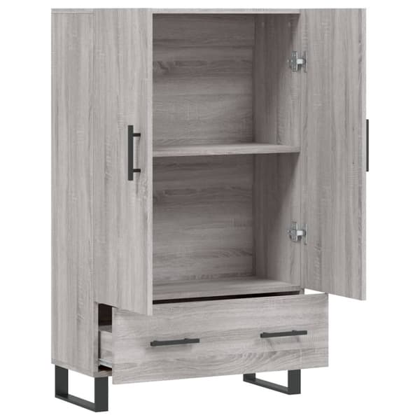 skab 69,5x31x115 cm konstrueret træ grå sonoma-eg