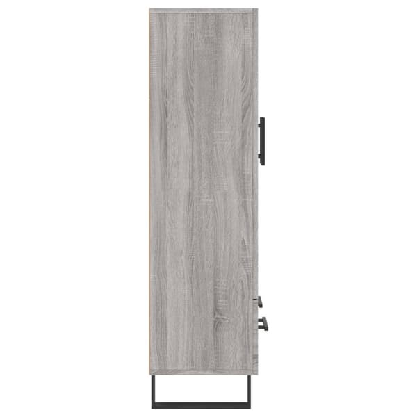 skab 69,5x31x115 cm konstrueret træ grå sonoma-eg