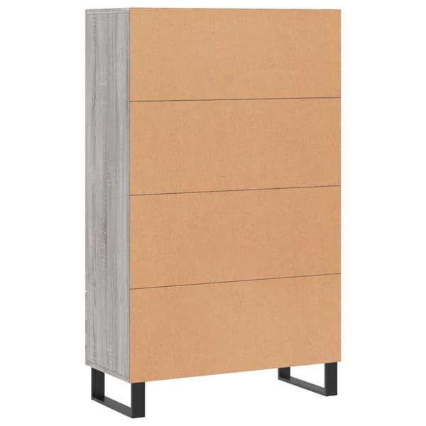 skab 69,5x31x115 cm konstrueret træ grå sonoma-eg