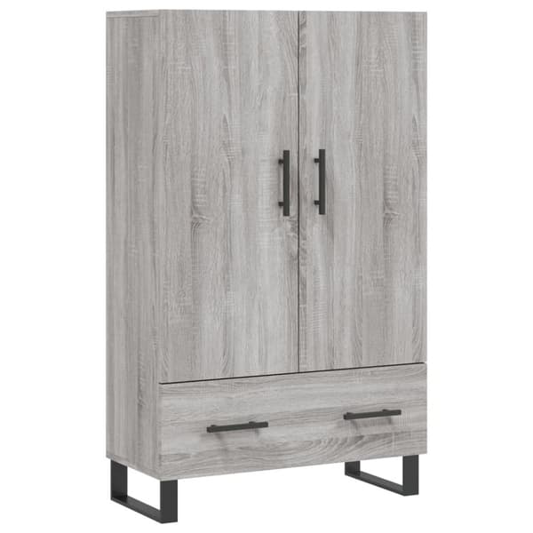 skab 69,5x31x115 cm konstrueret træ grå sonoma-eg