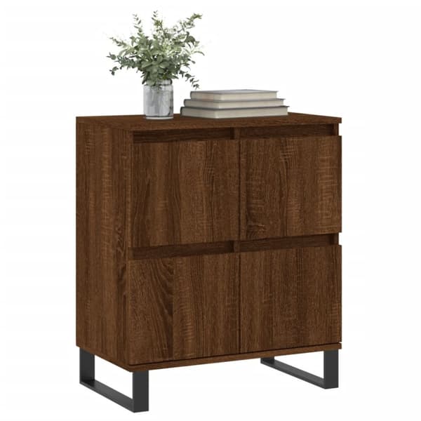 skænk 60x35x70 cm konstrueret træ brun egetræsfarve