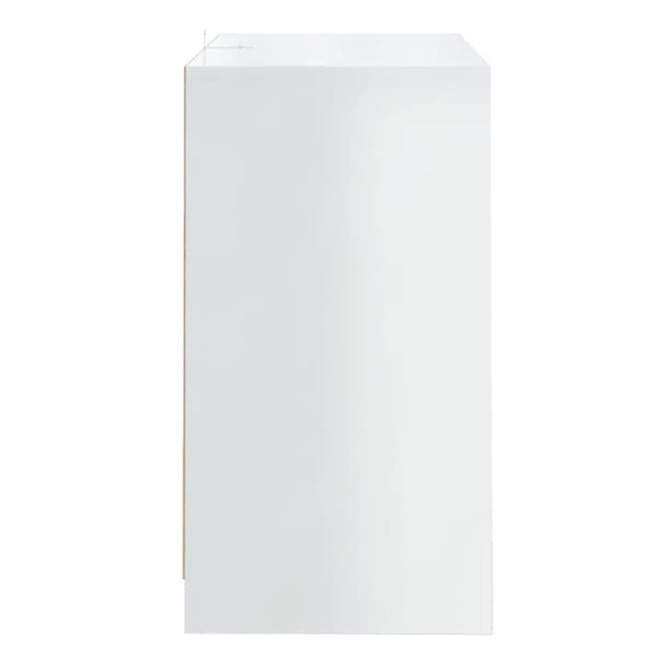 skænk 70x41x75 cm konstrueret træ hvid højglans