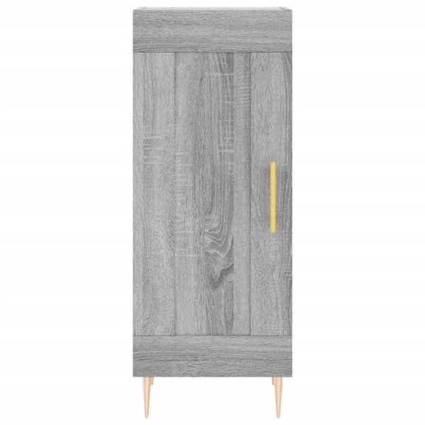 skænk 34,5x34x90 cm konstrueret træ grå sonoma-eg