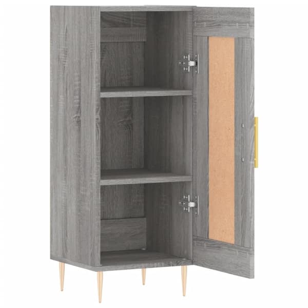 skænk 34,5x34x90 cm konstrueret træ grå sonoma-eg