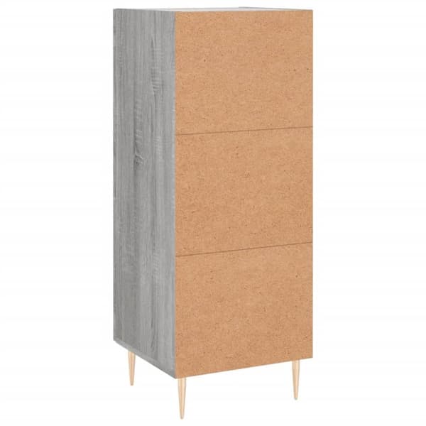 skænk 34,5x34x90 cm konstrueret træ grå sonoma-eg