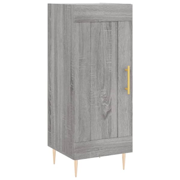 skænk 34,5x34x90 cm konstrueret træ grå sonoma-eg